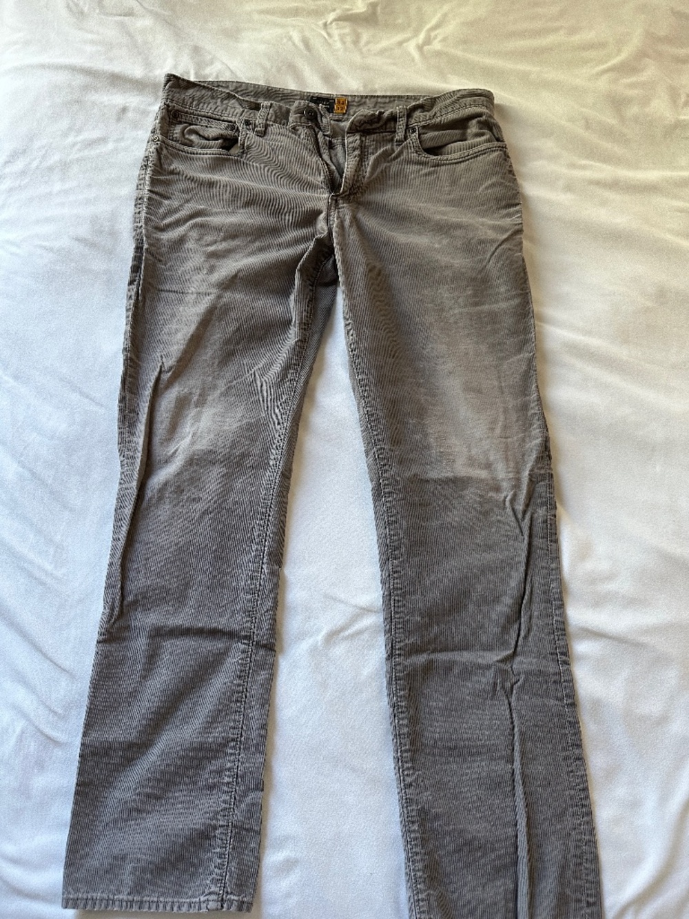 J Crew 484 Slim Corduroy Pant in Grey Size 34